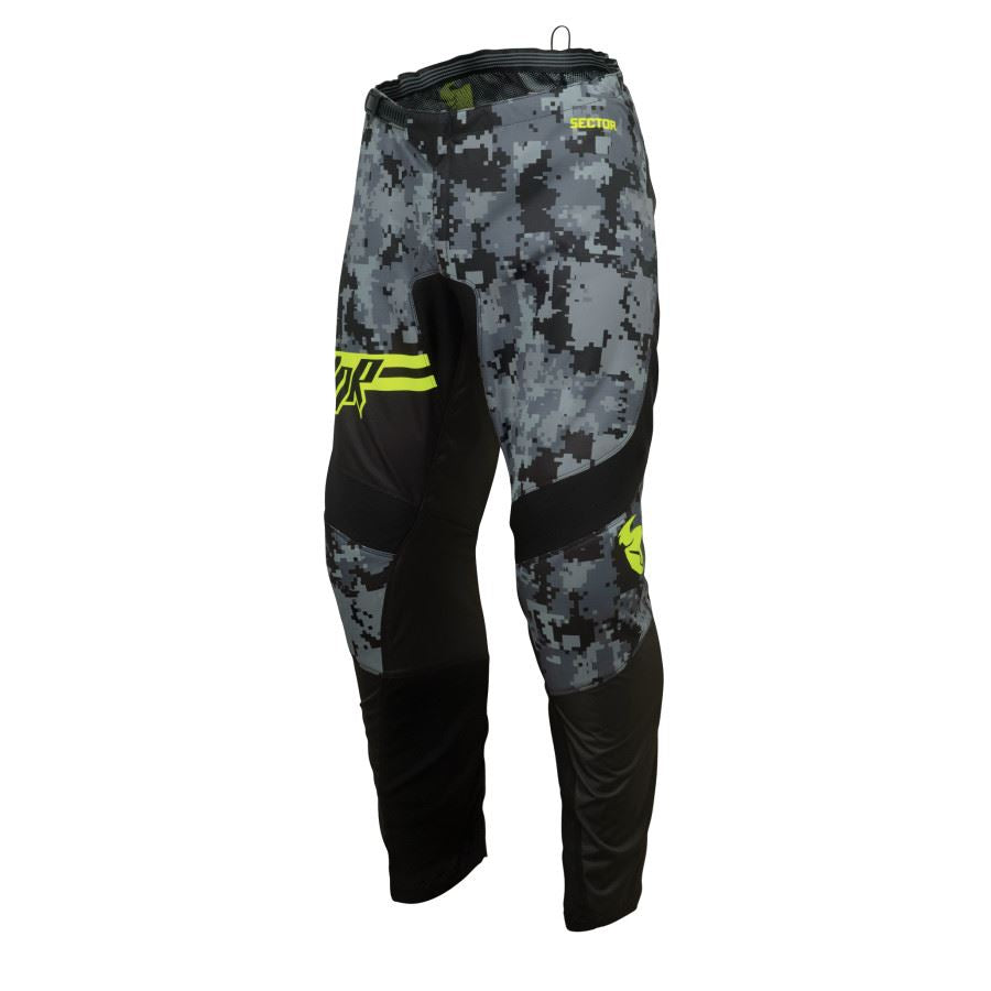 Thor 2025 Youth Sector Digi Camo Black Motocross Pants